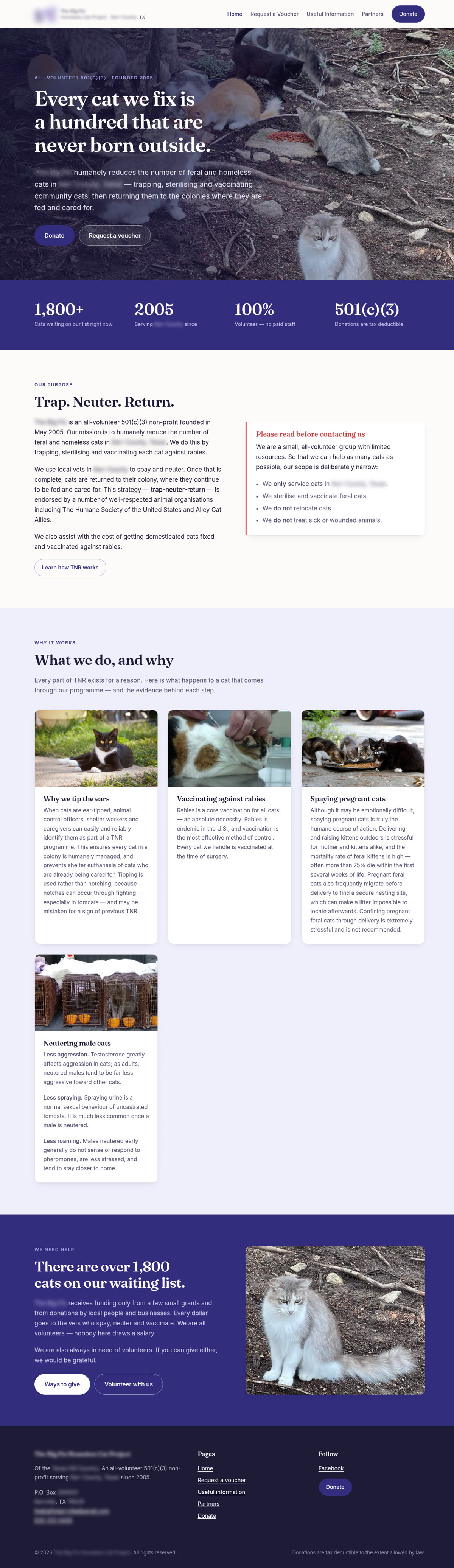 The same website after the refresh